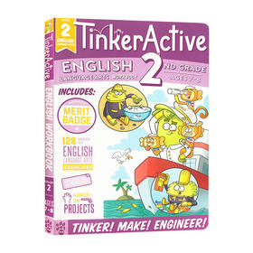 二年级英语语言艺术练习册 英文原版 TinkerActive Workbooks 2nd Grade English Language Arts 英文版进口儿童趣味英语辅导书