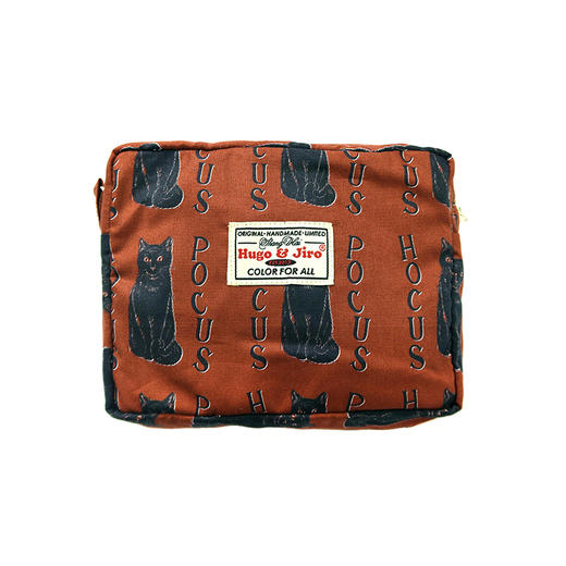 HUJI祤集Motley收纳包插画黑猫 商品图0