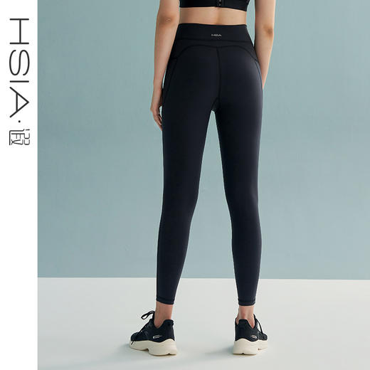 HSIA遐九分运动裤女蜜桃臀塑型显瘦瑜伽健身裤耐穿跑步打底紧身裤 商品图0