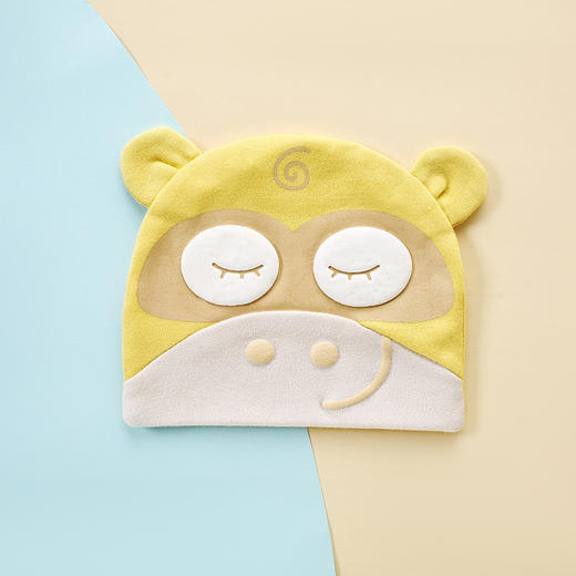 【优棉当道 透气吸汗】婴儿帽子冬季棉质新款宝宝帽无骨双层卡通造型春秋新生儿胎帽 商品图5