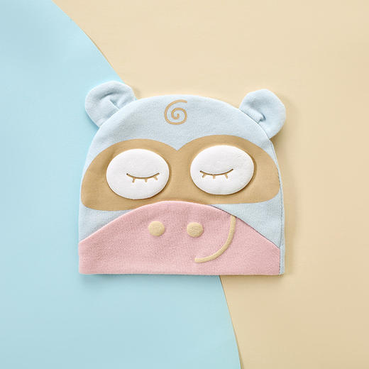 【优棉当道 透气吸汗】婴儿帽子冬季棉质新款宝宝帽无骨双层卡通造型春秋新生儿胎帽 商品图7