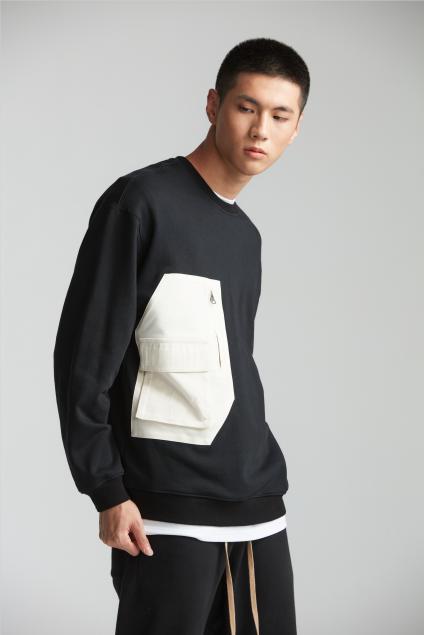 KELME卡尔美秋冬男士运动休闲卫衣针织圆领套头衫TT60341010 商品图3