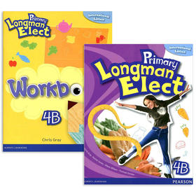 培生香港朗文小学英语教材4b全套 英文原版 Pearson Primary Longman Elect 4B 学生用书+练习册2本 英文版进口英语书籍