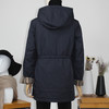 FOCALS福柯斯新款正反两穿薄棉服中长款拉链连帽棉服FRGDE693BZ 商品缩略图2