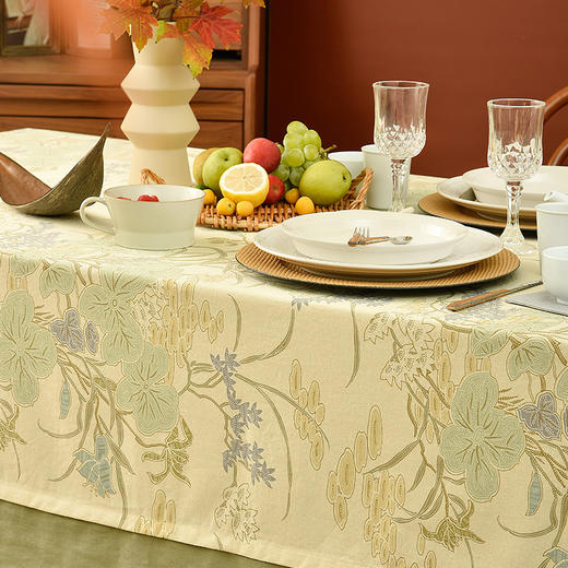 日式贡缎简约风布艺餐桌布 商品图2