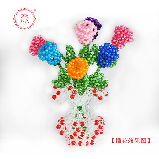 公益爱心『众』品牌 水晶串珠花瓶 串珠工艺 商品图4