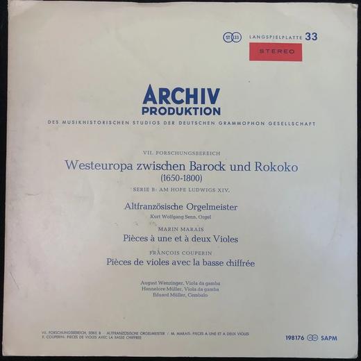 LP黑胶唱片 马兰·马雷 库普兰《巴洛克与洛可可之间的西欧 1650-1800年》 商品图1