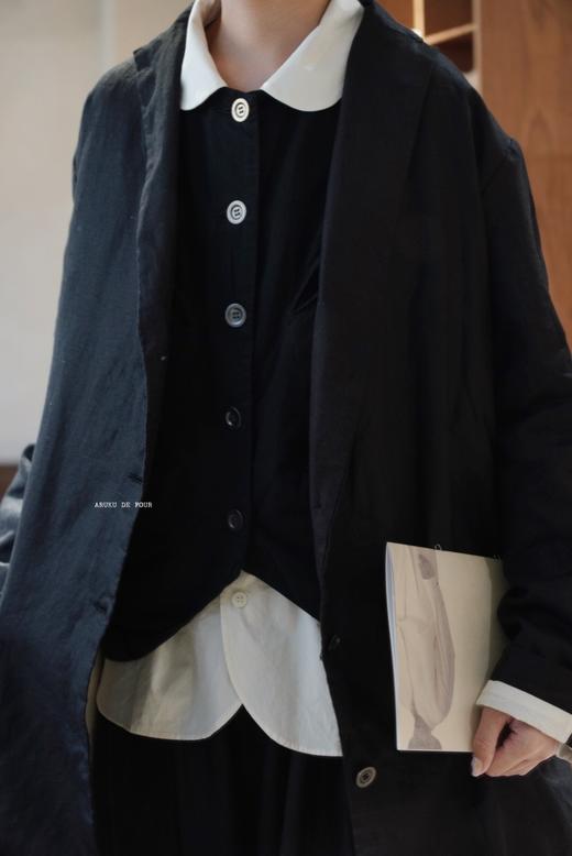 Au garcons炭黑/黑纽扣马甲 商品图7