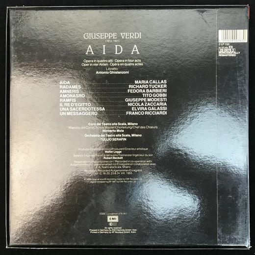 LP黑胶唱片 居塞比·威尔第《阿伊达》共两张 卡拉斯 塔克 巴比耶利 戈比 莫德斯蒂 扎卡利亚演唱 米兰斯卡拉剧院管弦乐团 赛拉芬指挥 商品图1