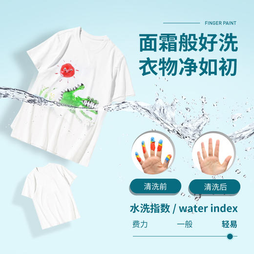 美乐 儿童手指画颜料无毒可水洗幼儿绘画颜料 涂鸦手指画颜料套装 商品图5