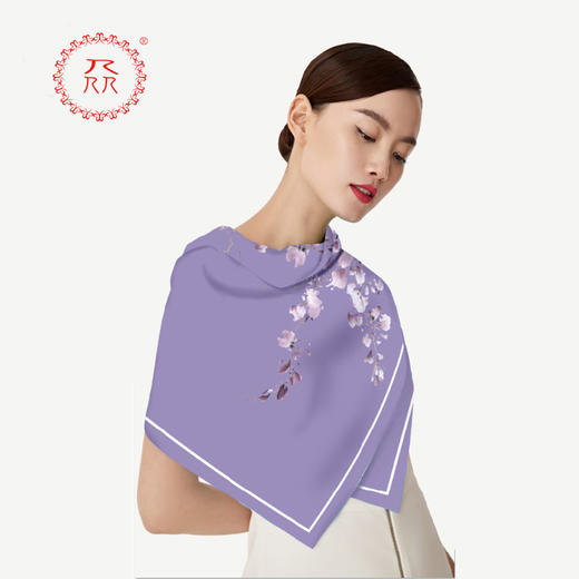 公益爱心『众』品牌 新款一年四季通用桑蚕丝大方巾  风漾年华系列 丝巾围巾 心视觉 商品图3