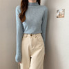 【多色可选】半高领内搭毛衣女秋冬洋气长袖打底针织衫中领上衣 商品缩略图0