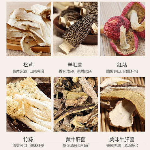 【下单后48小时左右发货】云南 六味菌汤包2盒装 60g/盒或者40g/盒 内含：松茸、羊肚菌、红菇、竹荪、黄牛肝菌、美味牛肝菌6种。60g适合3-5人，40g适合1-2人。 商品图1