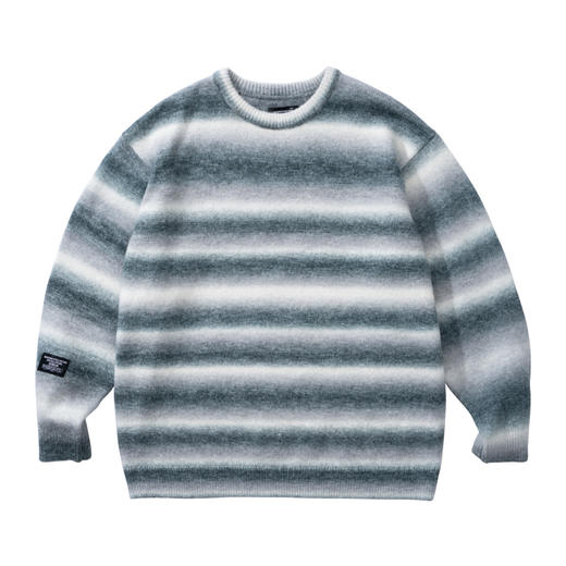 SpTF/RC21AW10/白蓝条纹羊毛混纺针织毛衣 商品图0