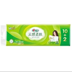 心相印云感四层立体压花卷纸110*12粒装