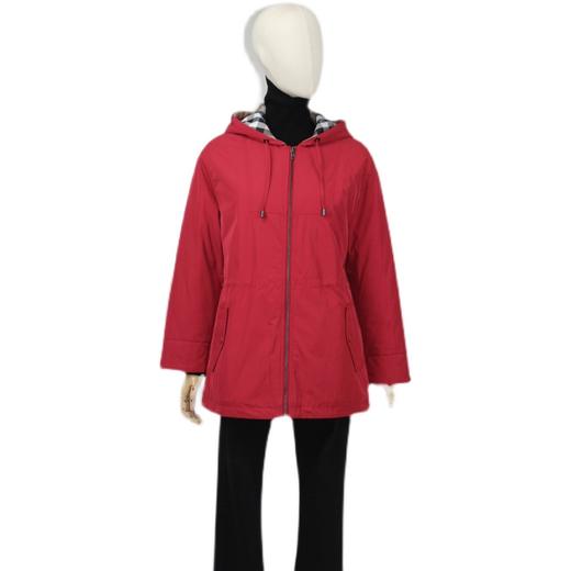 FOCALS福柯斯新款可调节抽绳薄棉服短款拉链连帽棉服FRGDE695R1 商品图3