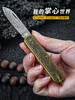 汉道【图腾折叠刀】小玫瑰纹大马士革钢黄铜手柄户外折叠刀 商品缩略图8