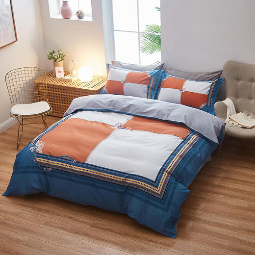 恒源祥 绅士品格60S全棉数码磨毛四件套HYX104TJ【CZ】 商品图1