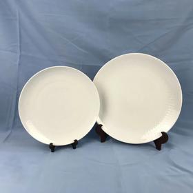 德国顶尖名瓷 卢臣泰白瓷盘 2枚装 原盒保留