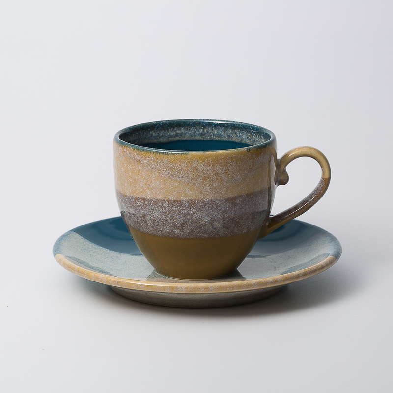 【AITO】日本原产Glaze works美浓烧陶瓷杯碟套装