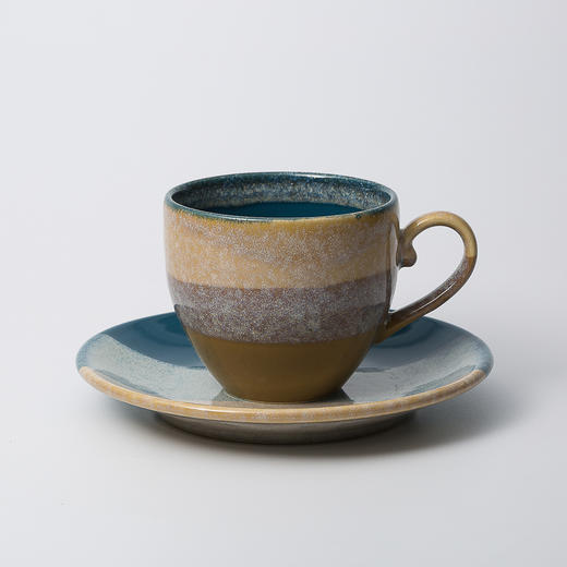 【AITO】日本原产Glaze works美浓烧陶瓷杯碟套装 商品图0