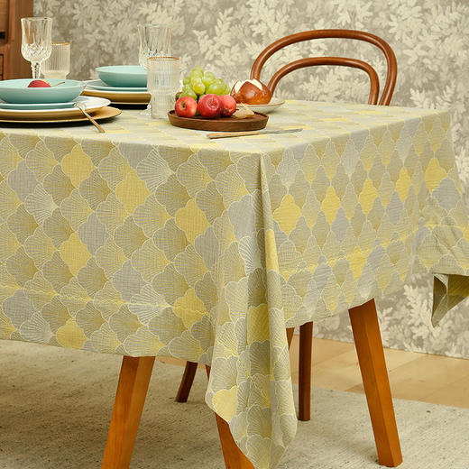 素色暗纹现代简约风格餐桌布 商品图1