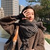 新款围巾女冬季韩版百搭千鸟格仿羊绒披肩保暖加厚长款格子学生围脖男 商品缩略图2