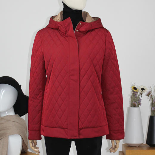 FOCALS福柯斯新款纯色薄棉服短款拉链撞色拼接连帽棉服FYLDE620R1 商品图0