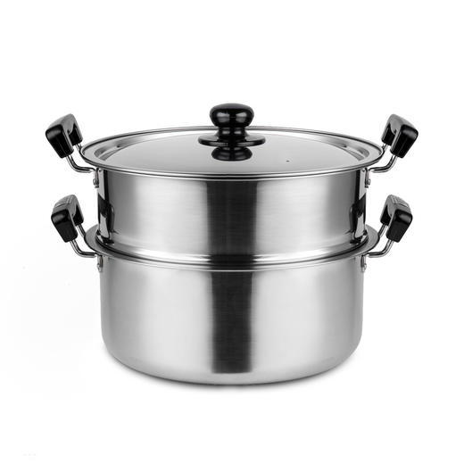 日本原产YOSHIKAWA燃气电磁炉两用不锈钢两层蒸锅 商品图1