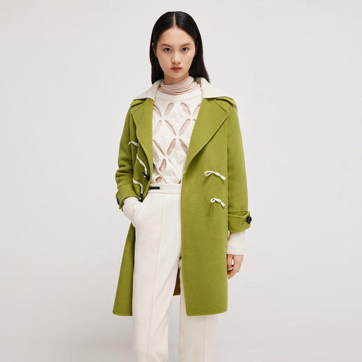 LILY冬季新款两穿羊毛大衣外套121400FN1377212 商品图1