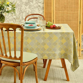 素色暗纹现代简约风格餐桌布