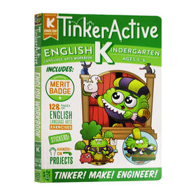 幼儿园英语语言艺术练习册 英文原版 TinkerActive Workbooks: Kindergarten English Language Arts 英文版进口儿童趣味辅导书