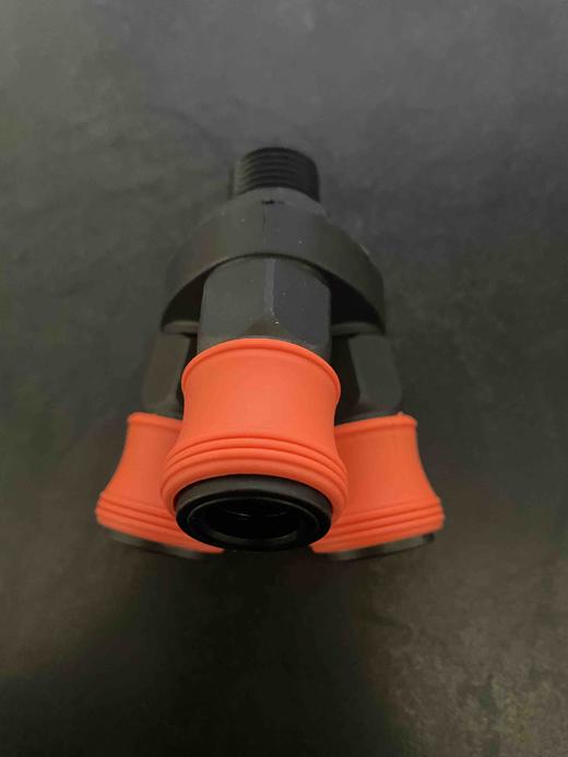 【货号04738】防生锈塑钢自锁气管快速接头气动空压机气泵头外丝三通 商品图1