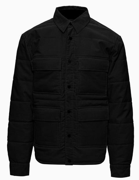 Aztech Mountain - Men Zaugg Quilted Shirt - Space Black - 男装 - 夹克 - 黑色 商品图0