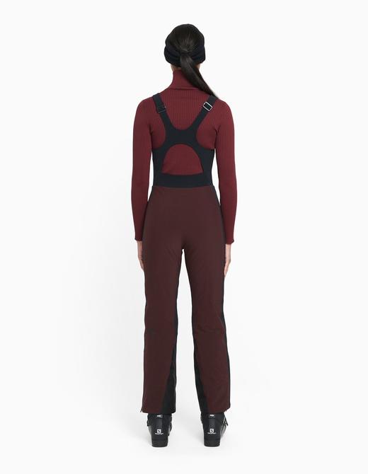 Aztech Mountain - Women Top To Bottom Bib Pant - Bordeaux Multi - 女装 - 滑雪裤 - 酒红色 商品图5