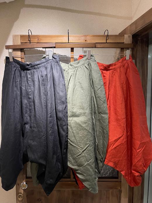 （5折）Au garcons军绿/橘红/黑法式波波裤 商品图7