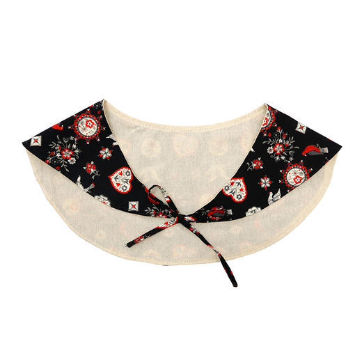 HUJI祤集假领披肩插画花与鸟 商品图1