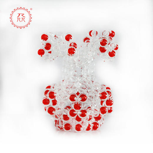 公益爱心『众』品牌 水晶串珠花瓶 串珠工艺 商品图3