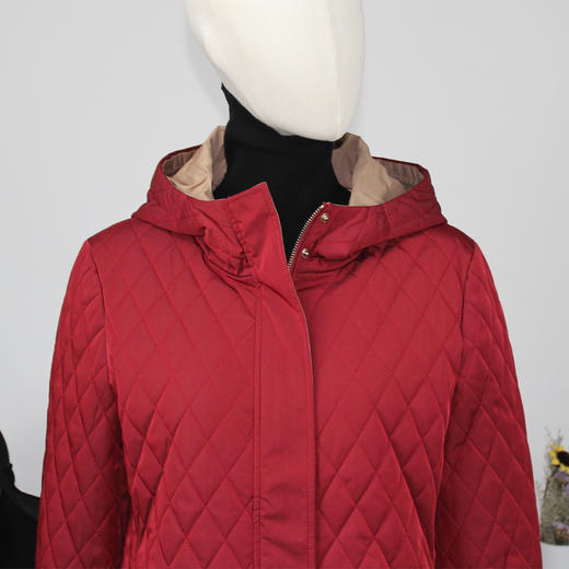 FOCALS福柯斯新款纯色薄棉服短款拉链撞色拼接连帽棉服FYLDE620R1 商品图3