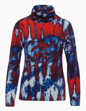 Aztech Mountain - Women Matterhorn Tie Dye Turtleneck - Orange Crush Multi - 女装 - 针织衫 - 橙色