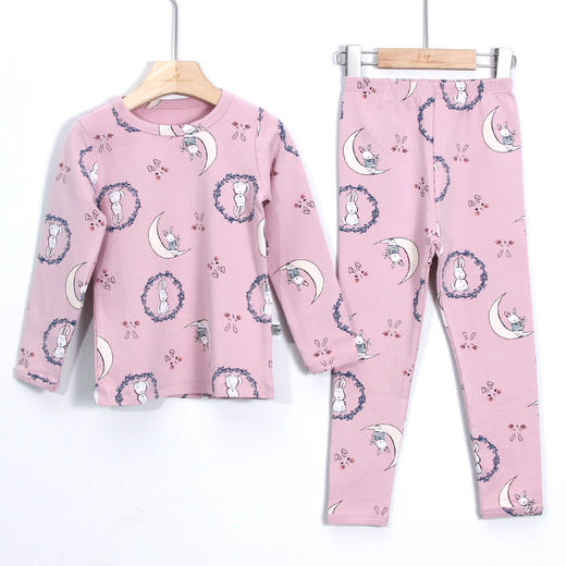 2021纯棉内衣磨毛95棉家居服男童女童秋冬套装（建议拍大1码，偏胖大2码） 商品图0