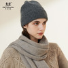 羊绒世家2021年秋冬新品女士羊绒帽子时尚百搭加厚保暖针织帽子 商品缩略图0