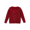 littletime女童毛衣开衫秋冬洋气红色针织外套2021新款儿童春秋装 商品缩略图4