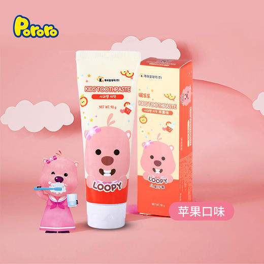 韩国Pororo啵乐乐 宝露露新款儿童水果防蛀牙膏90g 商品图3
