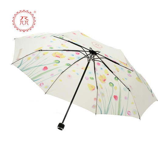公益爱心『众』品牌 三折可折叠伞数码印花 碎花清新晴雨两用伞 方便携带 雨伞 商品图2
