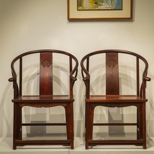 紫檀龙纹圈椅（一对） 商品图0