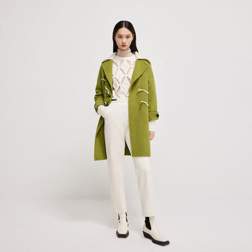 LILY冬季新款两穿羊毛大衣外套121400FN1377212 商品图4