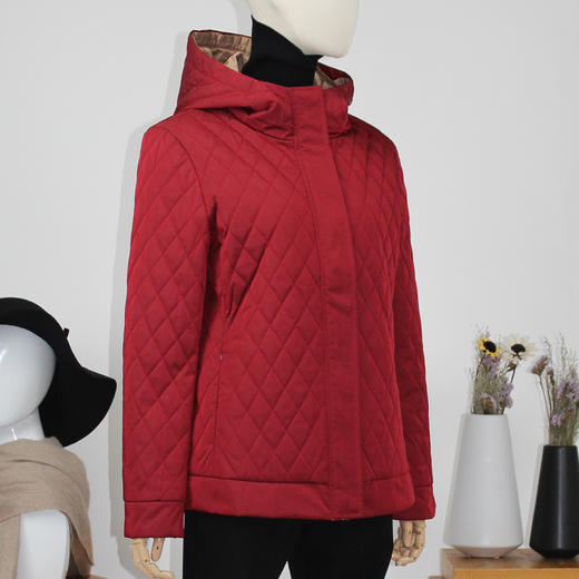 FOCALS福柯斯新款纯色薄棉服短款拉链撞色拼接连帽棉服FYLDE620R1 商品图1