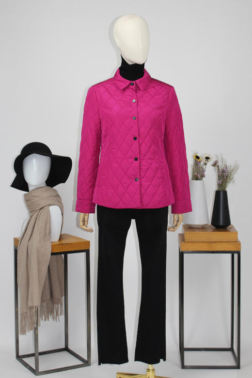 FOCALS福柯斯新款纯色薄棉服中长款拉链连帽棉服FYSCE27245 商品图5