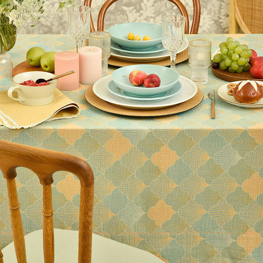 素色暗纹现代简约风格餐桌布 商品图3